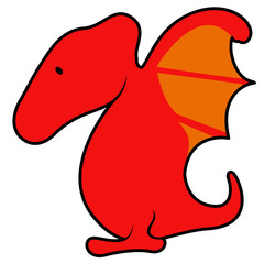 Isolated cute dinosaur cartoon character. Vector illustration design