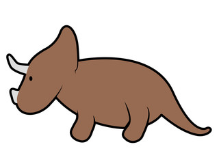 Isolated cute dinosaur cartoon character. Vector illustration design