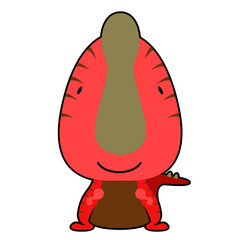 Isolated cute dinosaur cartoon character. Vector illustration design