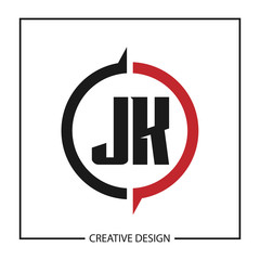 Initial Letter JK Logo Template Design