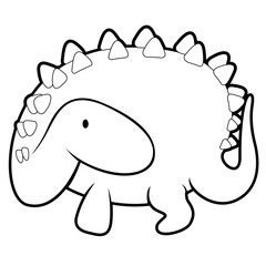 Isolated cute dinosaur cartoon character. Vector illustration design