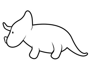 Isolated cute dinosaur cartoon character. Vector illustration design