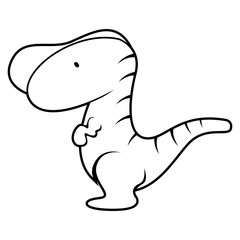 Isolated cute dinosaur cartoon character. Vector illustration design