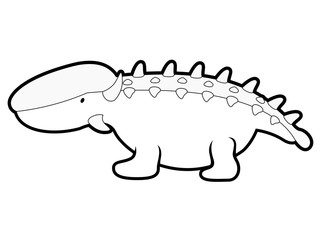 Isolated cute dinosaur cartoon character. Vector illustration design