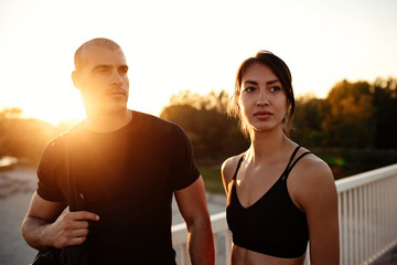 He motivating her to training hard