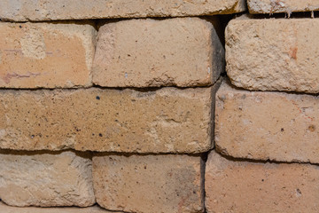 Brick close up. Background brick. Different bricks.
