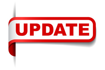 red vector banner update