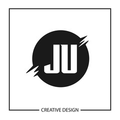 Initial Letter JU Logo Template Design