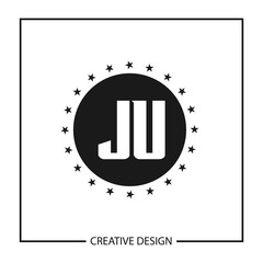 Initial Letter JU Logo Template Design