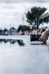 Obraz premium Low angle Camera shot