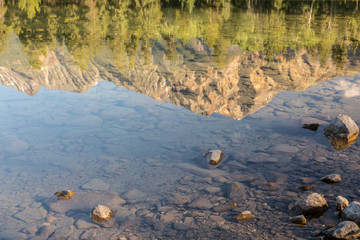  Pyramid Mountain reflection in Edith lake Jasper Canada