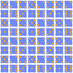 Dice numbers seamless geometric pattern. Vector background.	