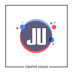 Initial Letter JU Logo Template Design