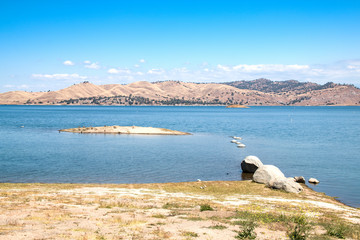 Lake in the high Sierra Nevada mountains near Fresno in southern California in the USA
