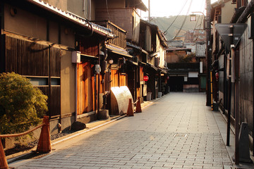 京都　祇園の町並み