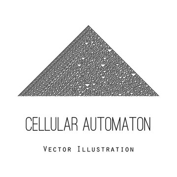 Vector Cellular Automation Design  -  Rule 30 CA Model Concept Icon
