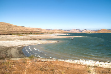 Lake in the high Sierra Nevada mountains near Fresno in southern California in the USA
