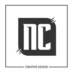 Initial Letter NC Logo Template Design
