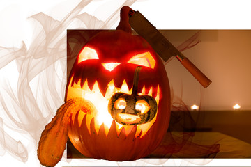 Hallooween Pumpkin Monster smok © YourPictureRocks