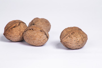 walnut, food, nut, isolated, brown, white, shell, nutshell, healthy, nuts, fruit, walnuts, cracked, snack, ingredient, closeup, open, organic, nutrition, diet, hard, macro, natural, group, nature