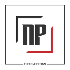 Initial Letter NP Logo Template Design