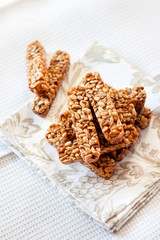 Gozinaki bars made of sunflower seeds and honey