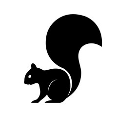 Squirrel icon, logo on white background