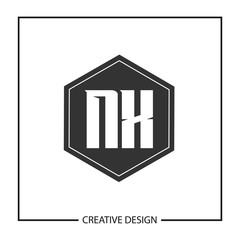 Initial Letter NX Logo Template Design