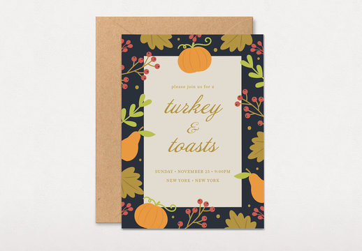 Thanksgiving Party Invitation Layout