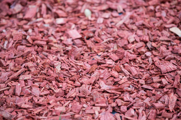 Decorative bark, mulch, mulching. Decorative wood chips.