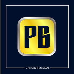 Fototapeta premium Initial Letter PG Logo Template Design