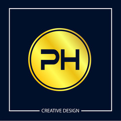 Fototapeta premium Initial Letter PH Logo Template Design