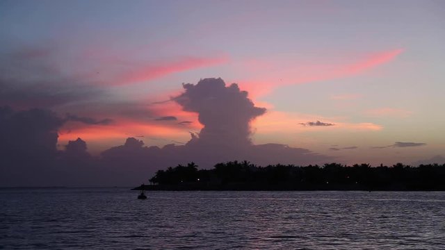 sunset in Key west seen from mallory square