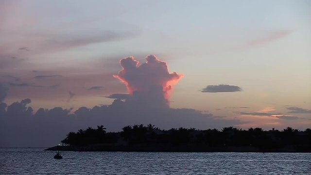 sunset in Key west seen from mallory square