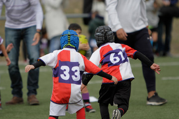Obraz premium children's rugby team