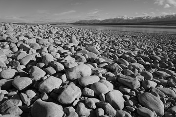 beach, stone, sea, pebble, rocks, stones, pebbles, rock, nature, sky, coast, landscape, water, texture, summer, shore, ocean, blue, sunset, sun, rocky, gravel, dry, river, white, new zealand, black an