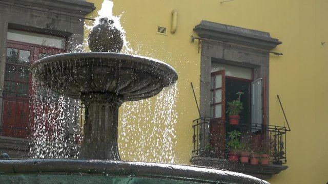 Fountain in Guadalajara, Mexico.  Shot in high speed photography.