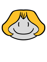 kopf gesicht hübsch frau mädchen weiblich kleid schön klein süß niedlich gemalt comic cartoon clipart design