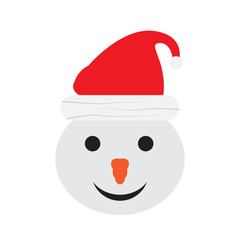 Isolated christmas snowman avatar. Vector illustration design