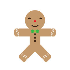 Isolated christmas gingerbread icon. Vector illustration design