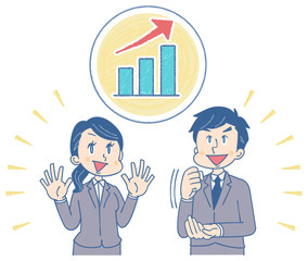 ビジネスマン 成果のイラスト