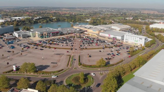 Aerial view of the Leisure Park Shopping Center in Basildon