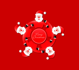 Santa Claus Carrousel with Merry Christmas