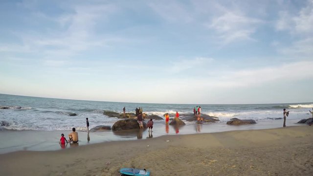beautiful beach in Chennai, India