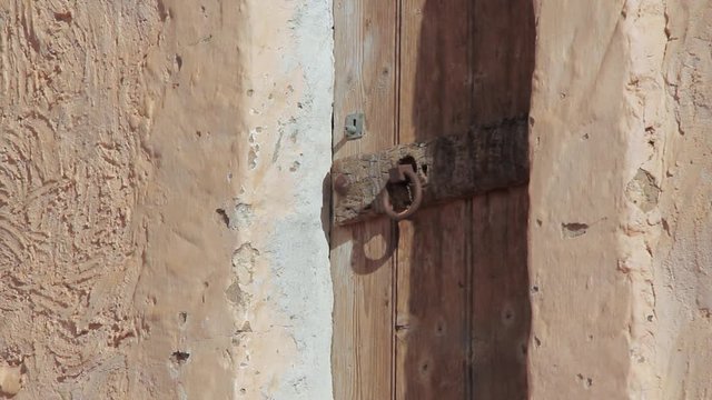 The door of the house In M'zab people, Algeria