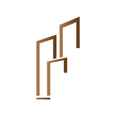 Isolated abstract building logo. Vector illustration design