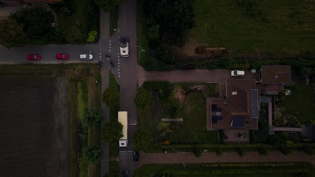Truck parade with lots of trucks and trailers. Many transport companies participate in this parade.