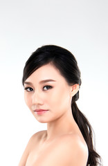 Obraz premium Beautiful Young asian Woman with Clean Fresh Skin