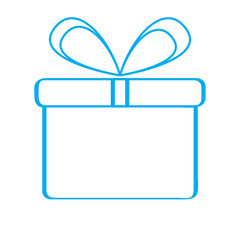 Isolated blue present icon. Vector illustration design