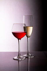 Fougeres with champagne and fougeres wine